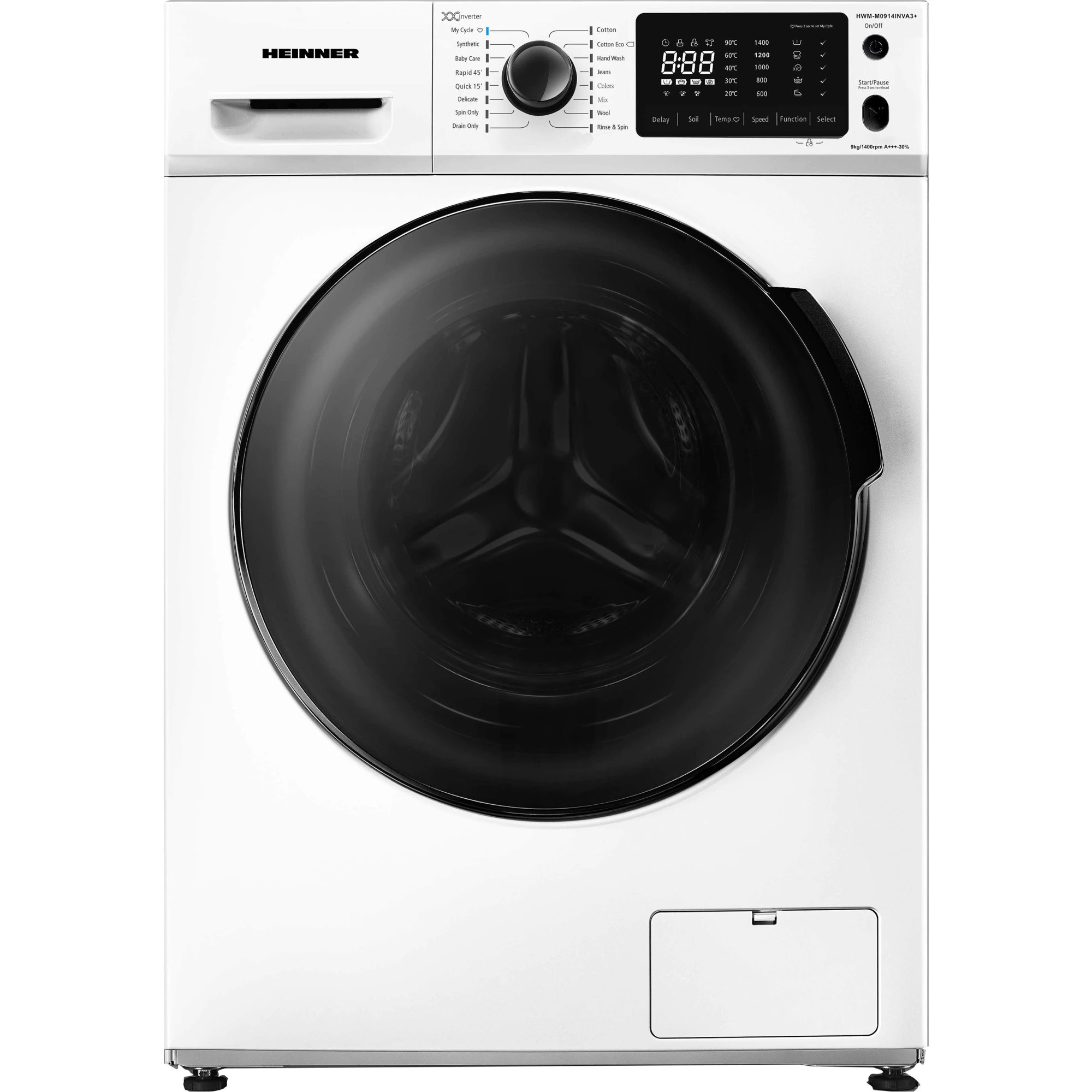 Heinner HWM-M0914INVA3+ – Használt mosógép (6 Hónap Garancia)